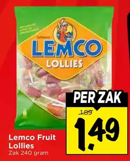 Vomar Voordeelmarkt Lemco Fruit Lollies aanbieding