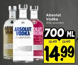 Vomar Voordeelmarkt Alle Absolut Vodka aanbieding