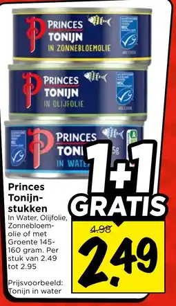 Vomar Voordeelmarkt Princes Tonijn-stukken aanbieding