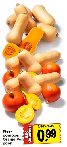 Vomar Voordeelmarkt Flespompoen en Oranje Pompoen aanbieding