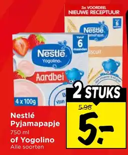 Vomar Voordeelmarkt Alle Nestlé Pyjamapapje of Yogolino aanbieding