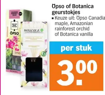 Albert Heijn Opso of Botanica geurstokjes aanbieding