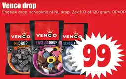 Dirk Engelse drop, schoolkrijt of NL drop. Zak 100 of 120 gram. aanbieding