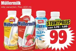 Dirk Müllermilk Alle varianten. Fles 400 ml. aanbieding