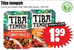 Dirk Tiba tempeh Curry of sweet chili. Pak 200 gram. aanbieding