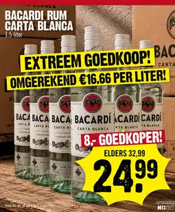 Super Dirck 3 Bacardi rum carta blanca aanbieding