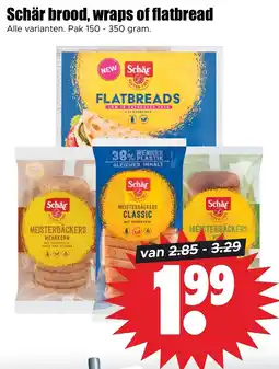 Dirk Schär brood, wraps of flatbread aanbieding