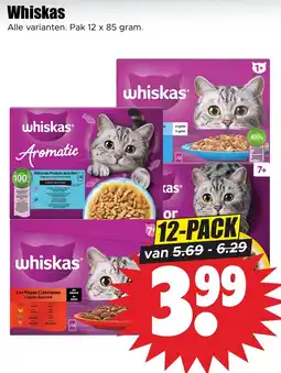 Dirk Whiskas Alle varianten. Pak 12 x 85 gram. aanbieding