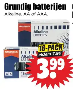 Dirk Grundig batterijen Alkaline. AA of AAA. aanbieding