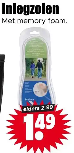 Dirk Inlegzolen Met memory foam. aanbieding