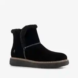 Scapino Hush Puppies gevoerde suède dames boots zwart aanbieding