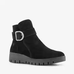 Scapino Hush Puppies suède dames boots zwart aanbieding