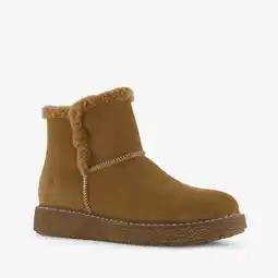 Scapino Hush Puppies gevoerde suède dames boots cognac aanbieding