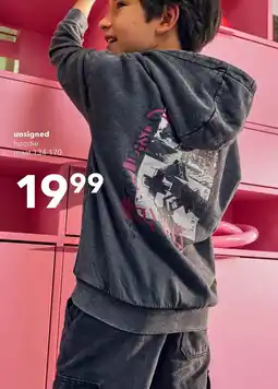 Scapino Unsigned jongens hoodie met backprint zwart aanbieding