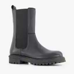 Scapino Groot leren meisjes Chelsea boots zwart aanbieding