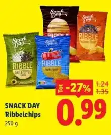 Lidl SNACK DAY Ribbelchips aanbieding