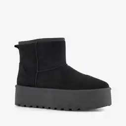 Scapino Blue Box gevoerde dames boots plateauzool zwart aanbieding
