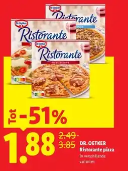 Lidl DR. OETKER Ristorante pizza aanbieding