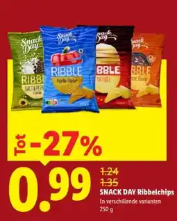 Lidl SNACK DAY Ribbelchips aanbieding