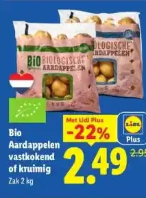 Lidl Bio Aardappelen vastkokend of kruimig aanbieding