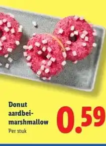 Lidl Donut aardbei- marshmallow aanbieding