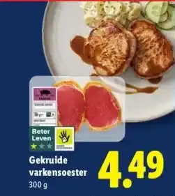 Lidl Gekruide varkensoester aanbieding