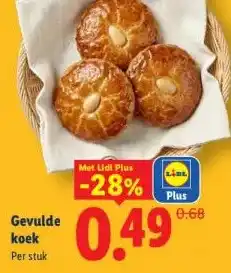 Lidl Gevulde koek aanbieding