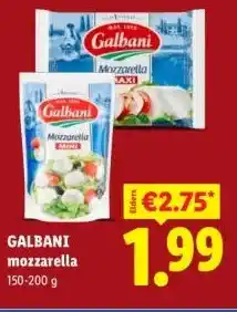 Lidl GALBANI mozzarella aanbieding
