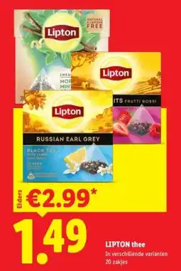 Lidl LIPTON thee aanbieding