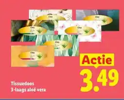 Lidl Tissuedoos 3-laags aloë vera aanbieding