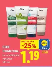 Lidl CIEN Handcrème aanbieding