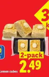 Lidl Lemon cubes aanbieding