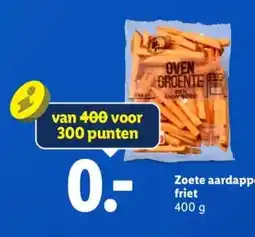 Lidl Zoete aardappel friet aanbieding