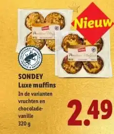 Lidl SONDEY Luxe muffins aanbieding