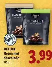 Lidl DELUXE Noten met chocolade 175 g aanbieding