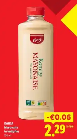 Lidl KANIA Mayonaise in knijpfles aanbieding