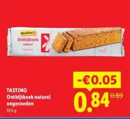 Lidl TASTINO Ontbijtkoek naturel ongesneden aanbieding