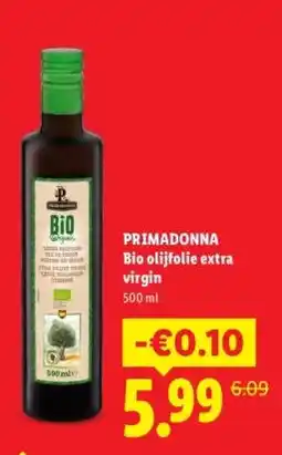 Lidl PRIMADONNA Bio olijfolie extra virgin aanbieding