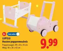 Lidl LUPILU Houten poppenmeubels aanbieding