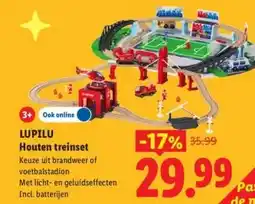 Lidl LUPILU Houten treinset aanbieding