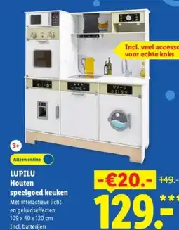 Lidl LUPILU Houten speelgoed keuken aanbieding