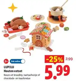 Lidl LUPILU Houten eetset aanbieding