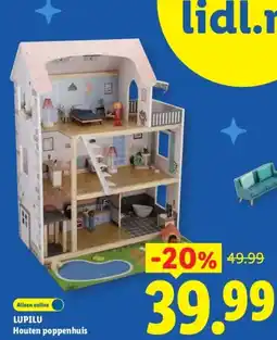 Lidl LUPILU Houten poppenhuis aanbieding