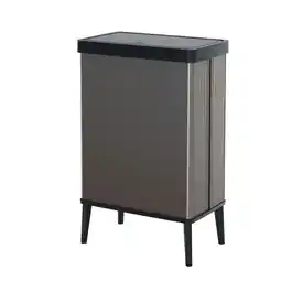 Marskramer Curver verto high prullenbak 54L push pearl gray aanbieding