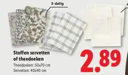 Lidl Stoffen servetten of theedoeken aanbieding