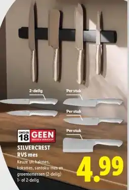 Lidl SILVERCREST RVS mes aanbieding