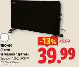 Lidl TRONIC Glazen verwarmingspaneel aanbieding