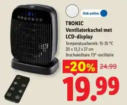 Lidl TRONIC Ventilatorkachel met LCD-display aanbieding