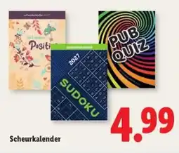 Lidl Scheurkalender aanbieding