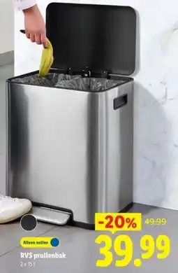 Lidl RVS prullenbak aanbieding